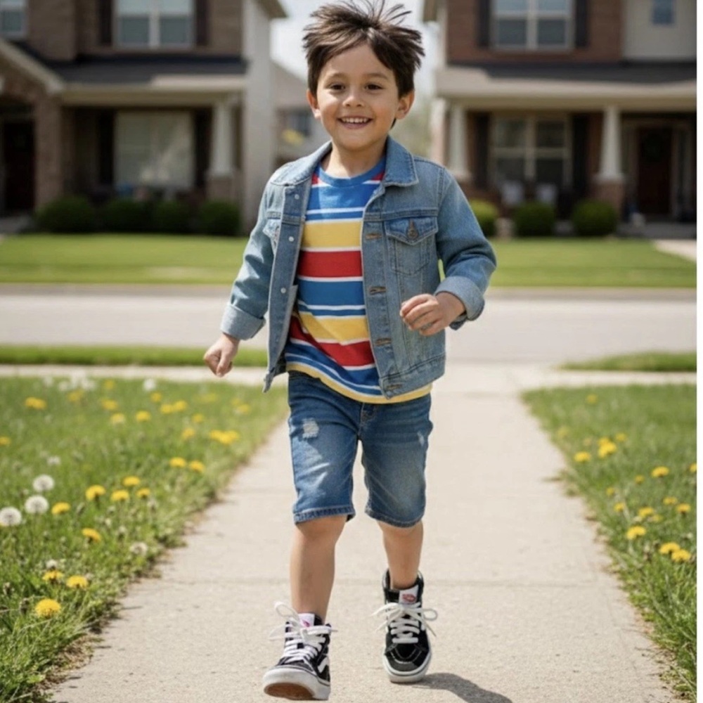 Vans Black and White Kids Shoes